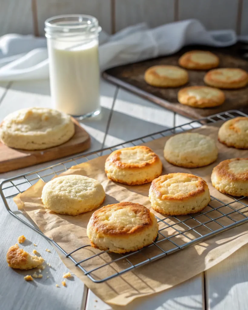 baked cottage cheese cookies close-up