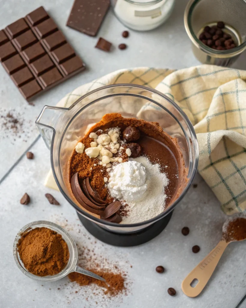 Cottage cheese mousse blending process