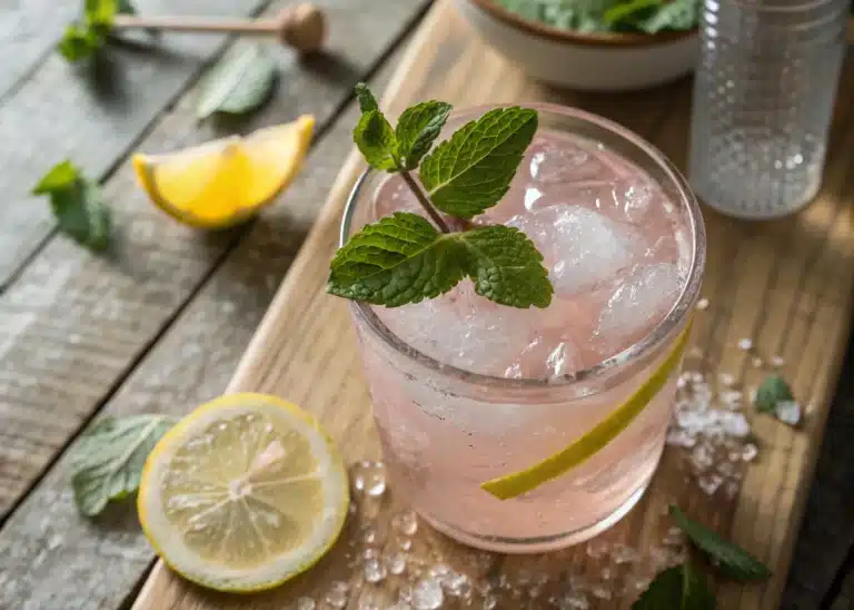 Japanese pink salt recipe with lemon and mint