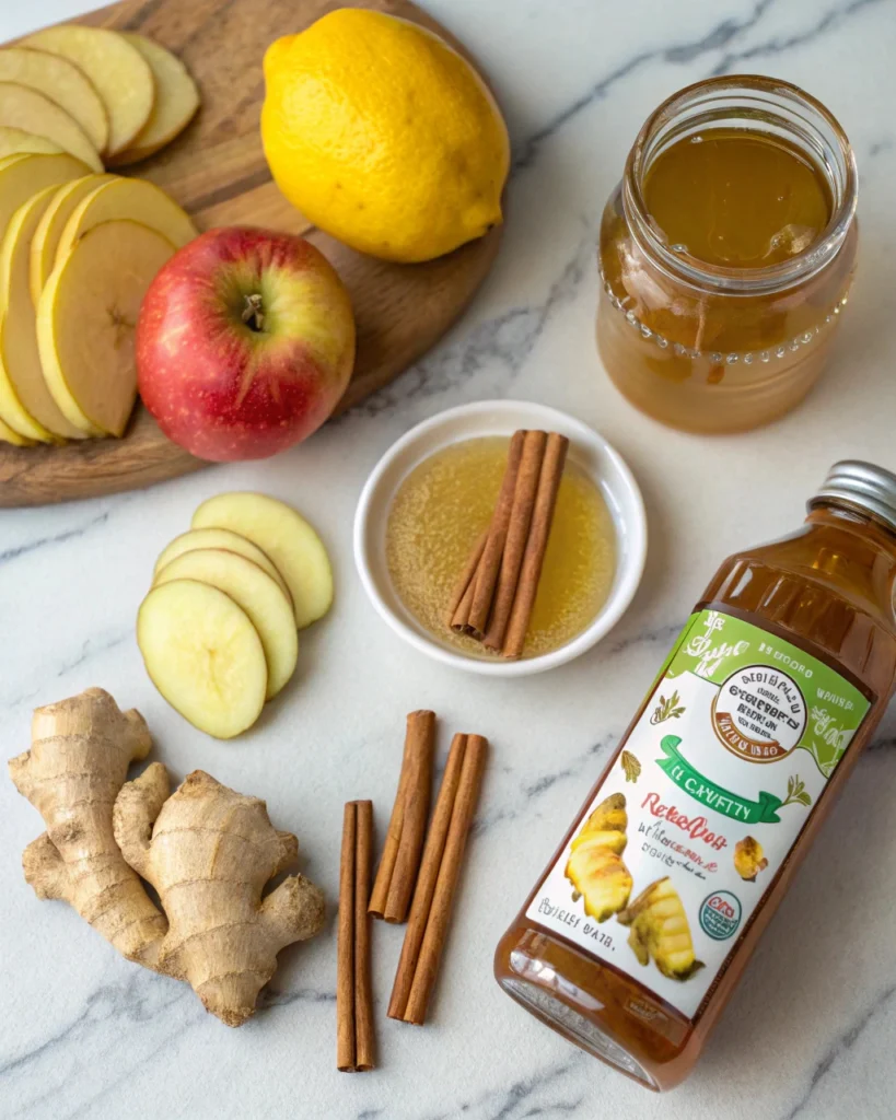 ingredients for Brazilian natural Mounjaro recipe