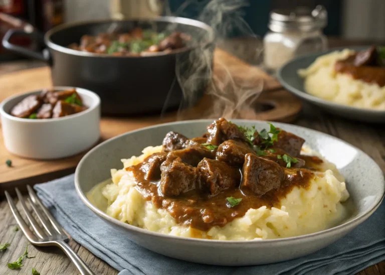 No Peek Beef Tips with Rich Gravy