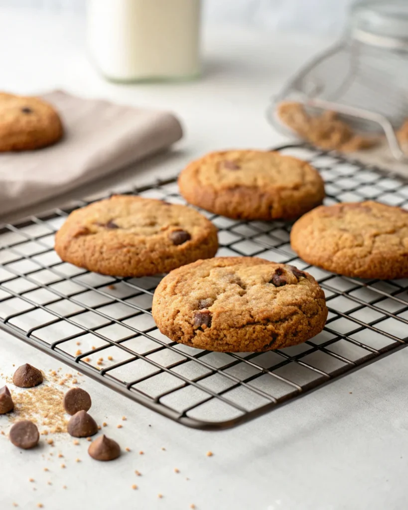3 Ingredient Oatmeal Cookies 5 3 ingredient oatmeal cookies cooling on a wire rack over a white surface