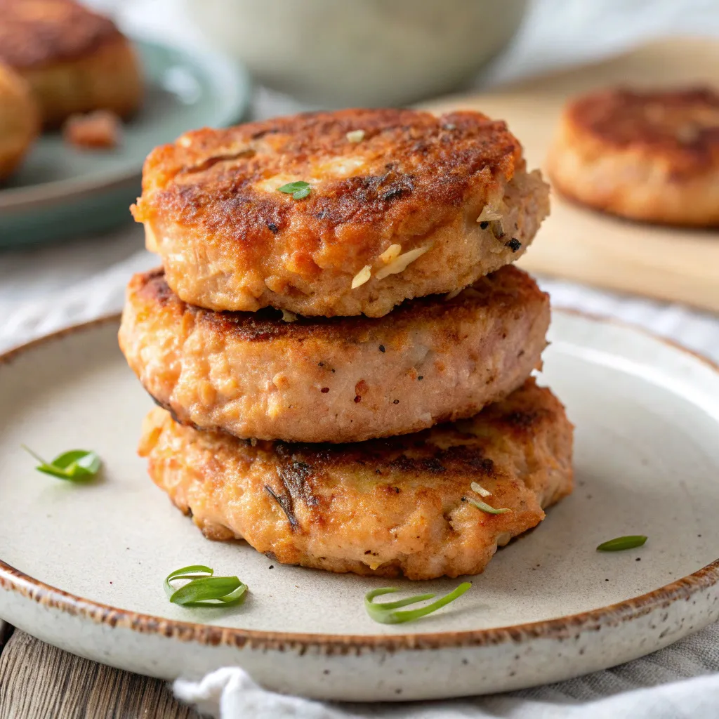 Old fashioned salmon patties recipe served