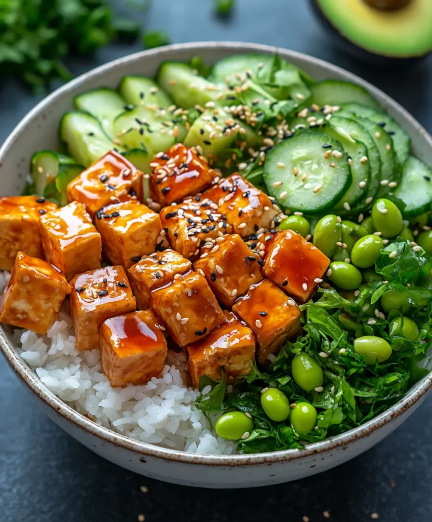 Poke Salad Recipe 2 colorful poke salad bowl with spicy mayo
