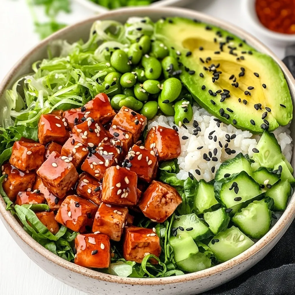 Poke Salad Recipe 5 poke salad with tofu, avocado, and sesame on rice