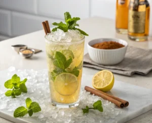 final served Brazilian Mounjaro ACV drink with garnish