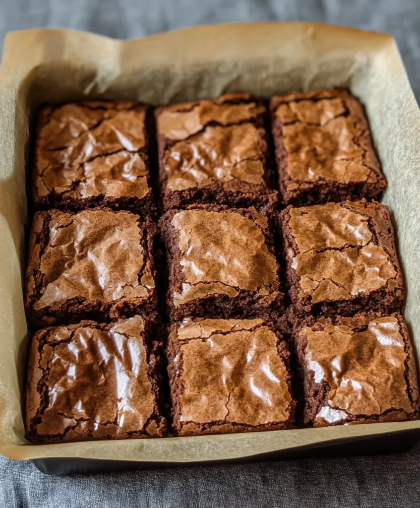 Cottage cheese brownies 9 Baked cottage cheese brownies cooling in the pan