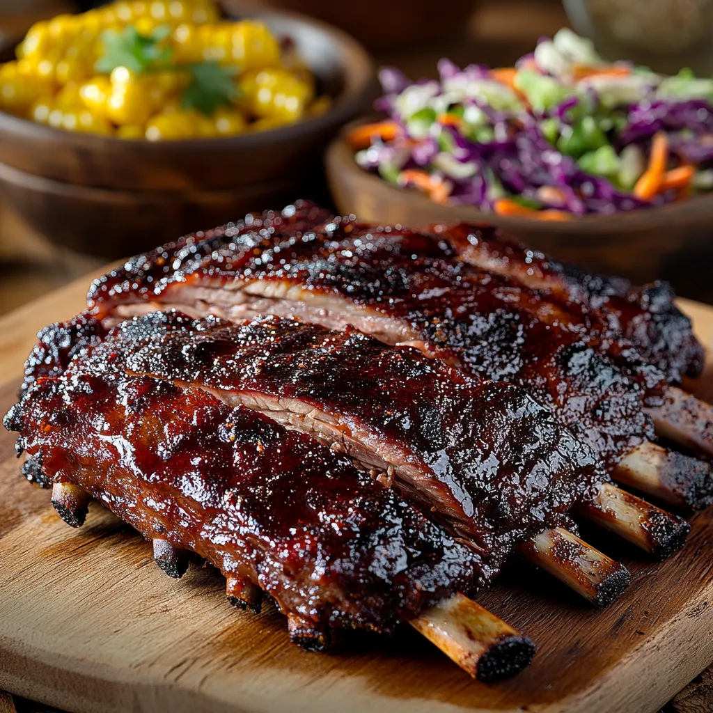 Beef back ribs recipe 11 Beef back ribs recipe served with coleslaw and grilled corn