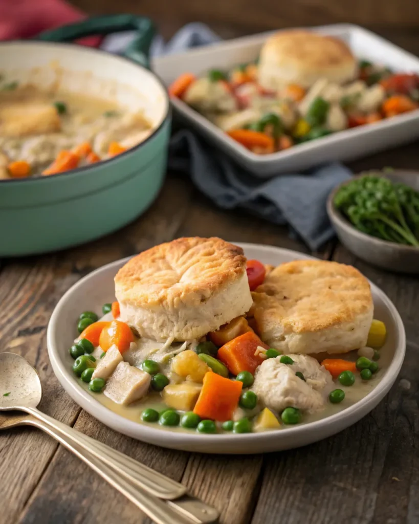 chicken pot pie casserole variations with vegetables