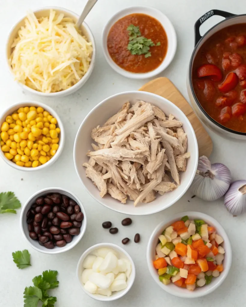 Chicken Taco Soup Recipe 2 ingredients for making chicken taco soup