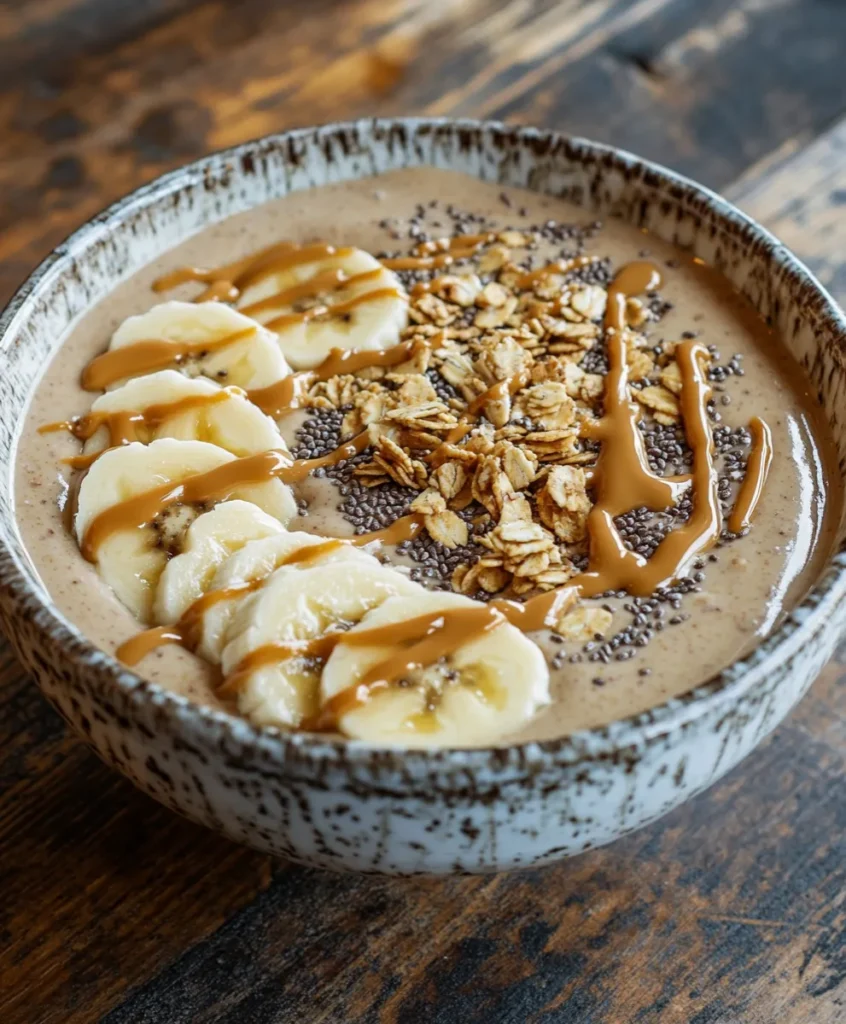 Peanut butter banana smoothie 10 peanut butter banana smoothie bowl with toppings