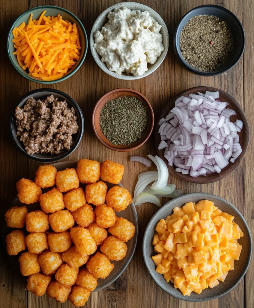 Tater tot casserole with ground beef 2 ingredients for tater tot casserole with ground beef