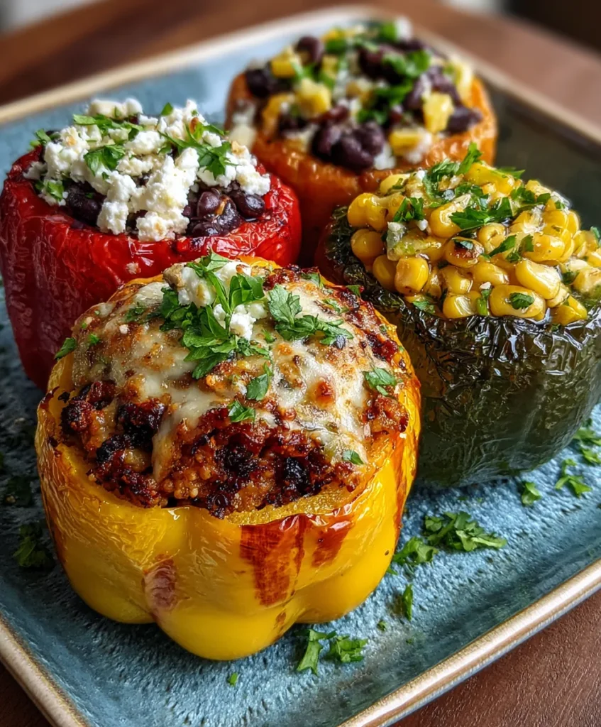 variations of vegetarian stuffed bell peppers
