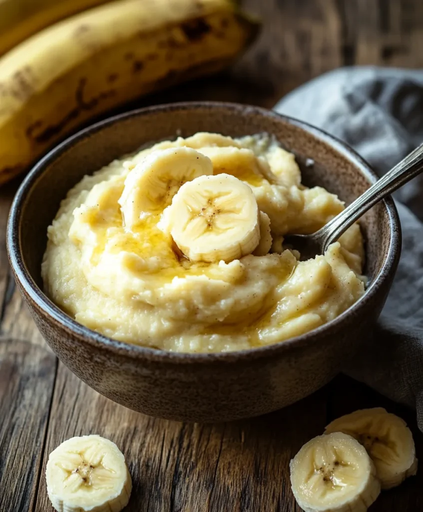 Cottage Cheese Banana Bread 3 Mashed bananas in bowl for cottage cheese banana bread recipe