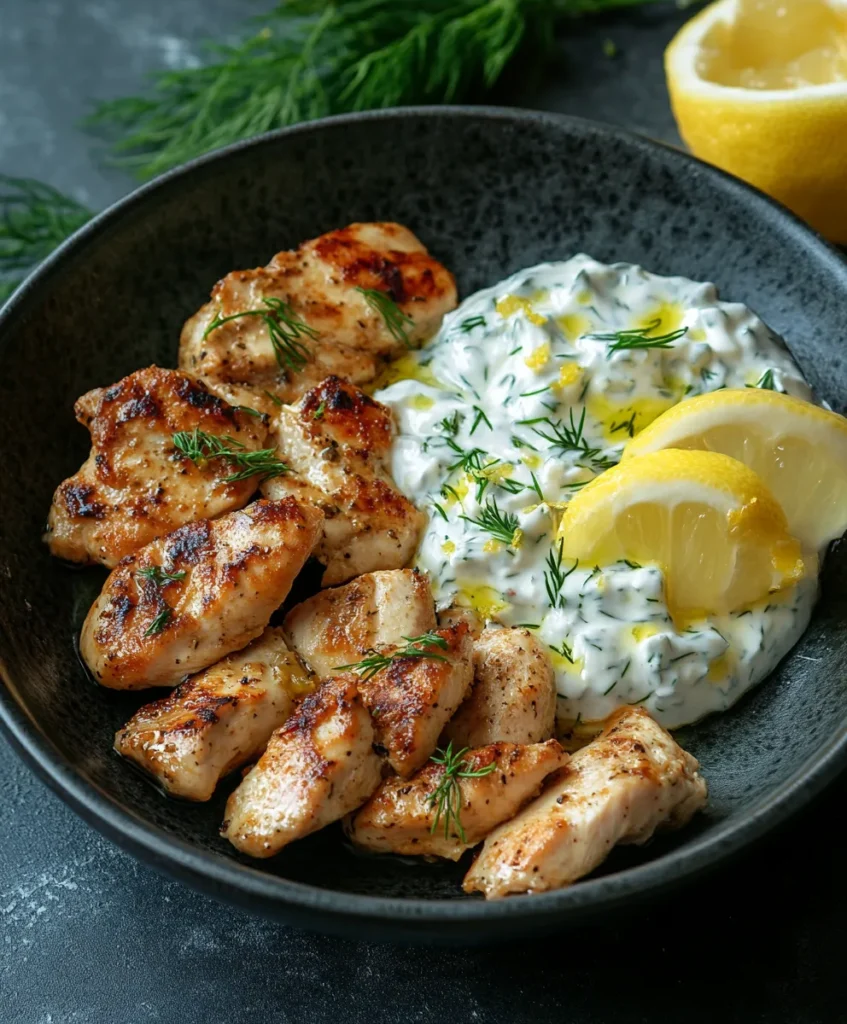 Greek Yogurt Chicken Marinade 6 Yogurt dipping sauce served with chicken